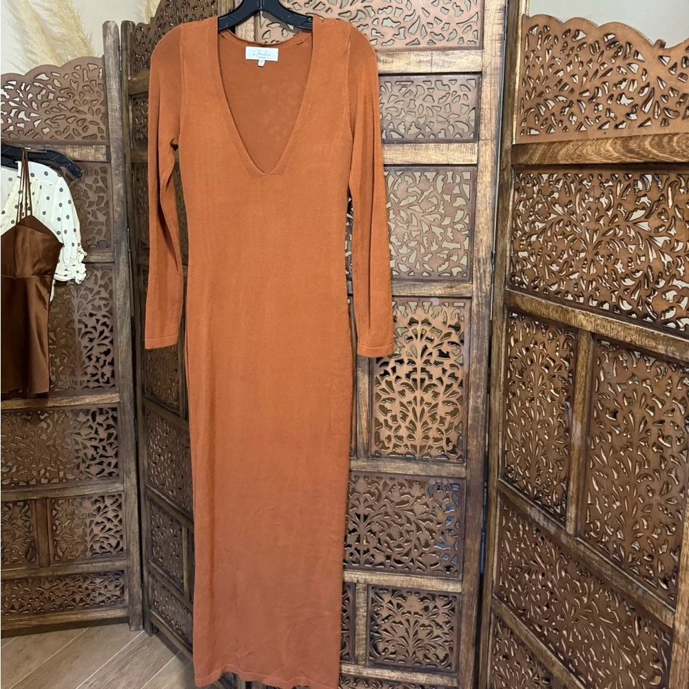 L’Academie Deena Maxi Dress in Brown